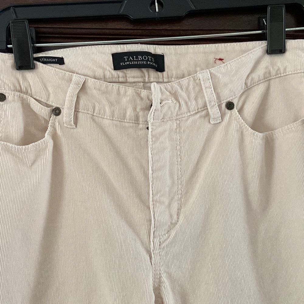 Talbots ivory corduroys